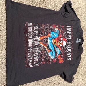 Marvel Spider-Man Holiday Black Tee